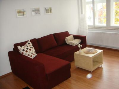 Alte Saitenfabrik Apartment - View into the open living area of Apartment 3