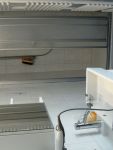 Old string factory - blue apartment 1 - bathroom with shower, mirror cabinet and hair dryer
