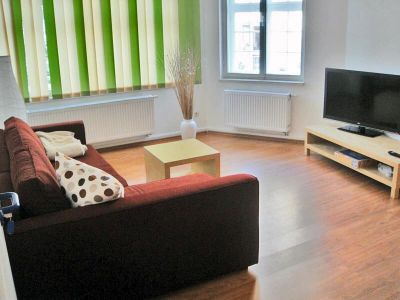 Alte Saitenfabrik Ferienwohnung - Blick in den Studiowohnbereich von Ferienwohnung 2